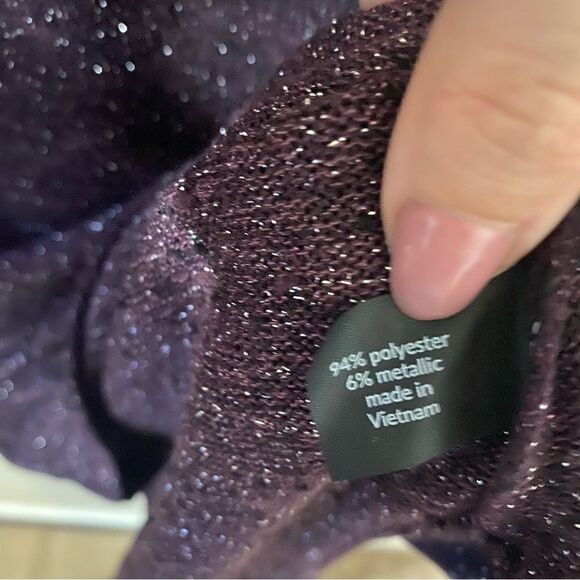 Lane Bryant Purple Shimmer Asymmetric Hem Top - Picture 10 of 10